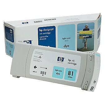 HP 81 Light Cyan Standard Yield Ink Cartridge (C4934A)