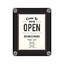 Deflect-O Document Holder, 8.5" x 11", Wall Mounted, Clear/Black Plastic (899102)~#|#~sp40312173_sc7