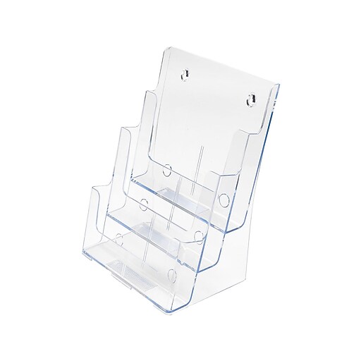 Staples Literature Holder for Magazines, 8.25" x 11.7", Clear Plastic