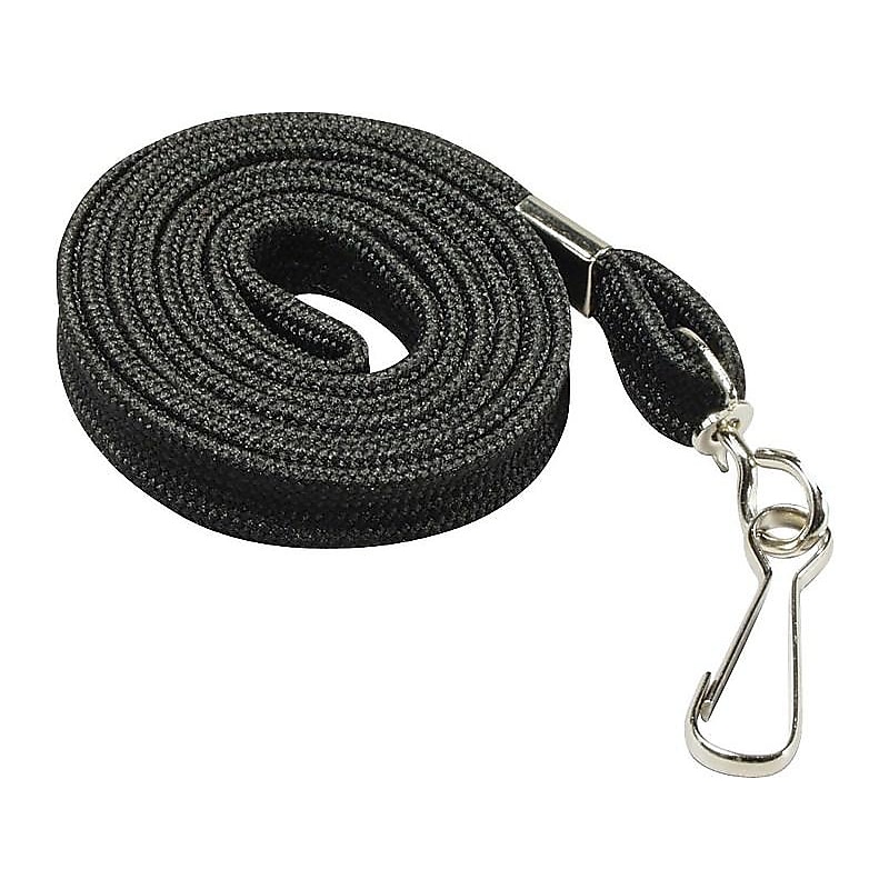 SICURIX Lanyards, Black, 100/Pack (65619) image 1