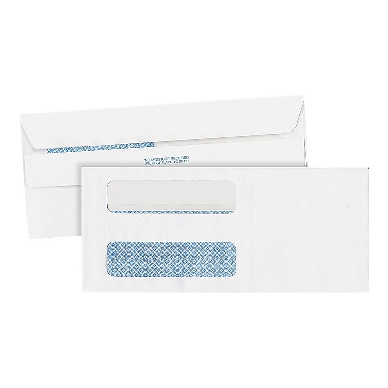 Medical Arts Press Self Seal Security Tinted Business Envelopes, 3 7/8" x 8 7/8", White, 500/Box (32084/82084) image 1