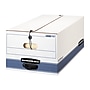 Bankers Box Stor/File Medium-Duty FastFold File Storage Boxes, String & Button, Legal Size, White/Blue, 4/Carton (0070503)~#|#~sp40313098_sc7