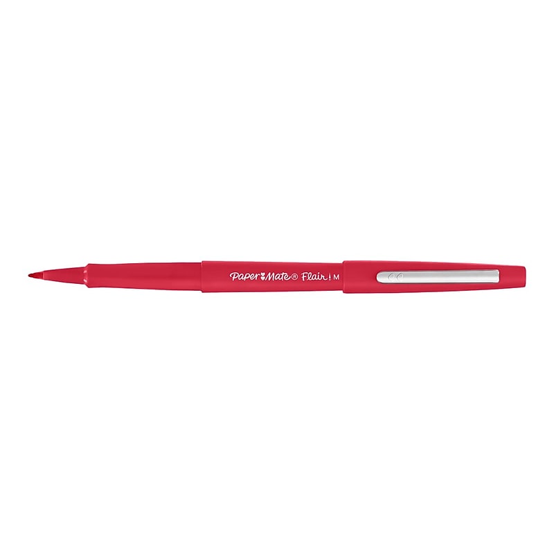 Paper Mate Flair Felt Pen, Medium Point, Red Ink (8420152) image 1