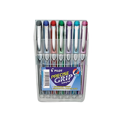 Pilot Precise Grip Rolling Ball Stick Pens, Extra Fine Point, Assorted
