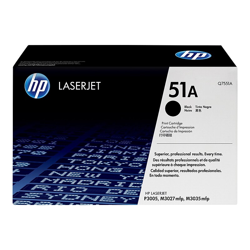 HP 51A Black Standard Yield Toner Cartridge   (Q7551A) image 1