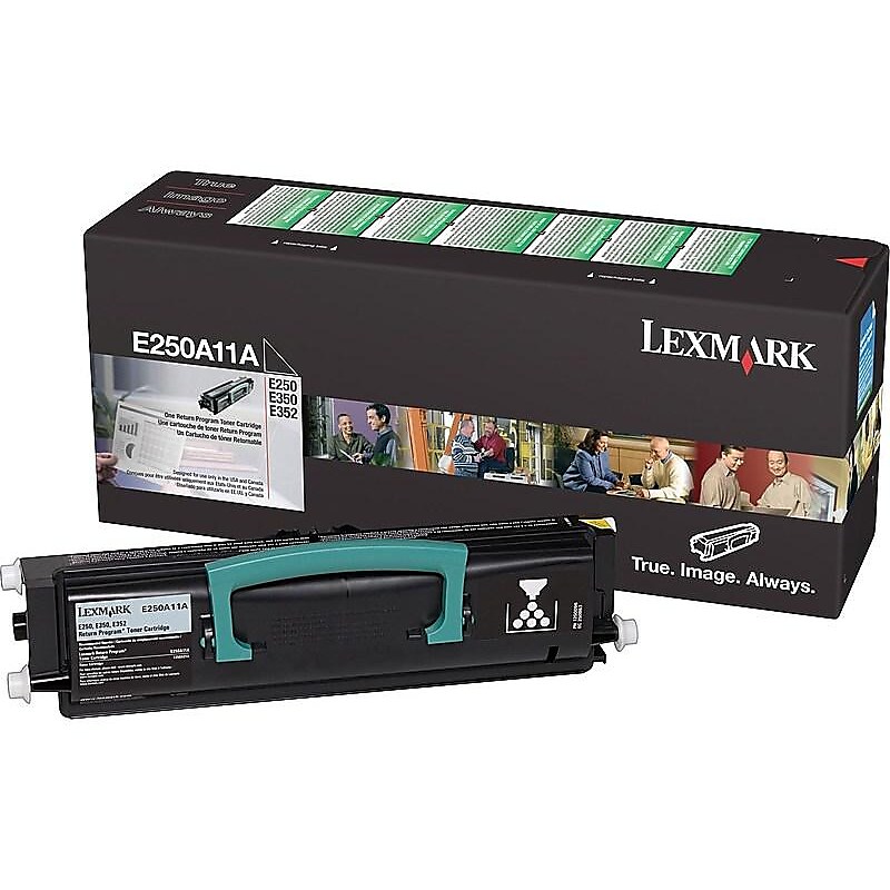 Lexmark E250A11A Black Standard Yield Toner Cartridge image 1