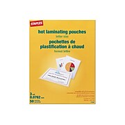 Staples Thermal Pouches, Letter, 50/Pack (17467)