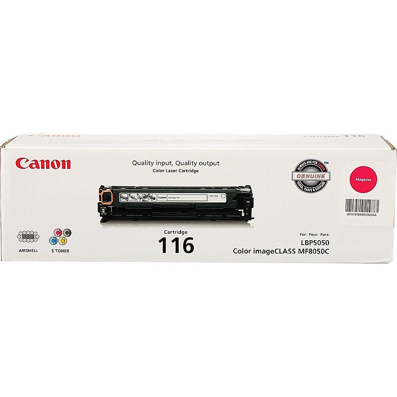 Canon 116 Magenta Standard Yield Toner Cartridge (1978B001AA) image 1