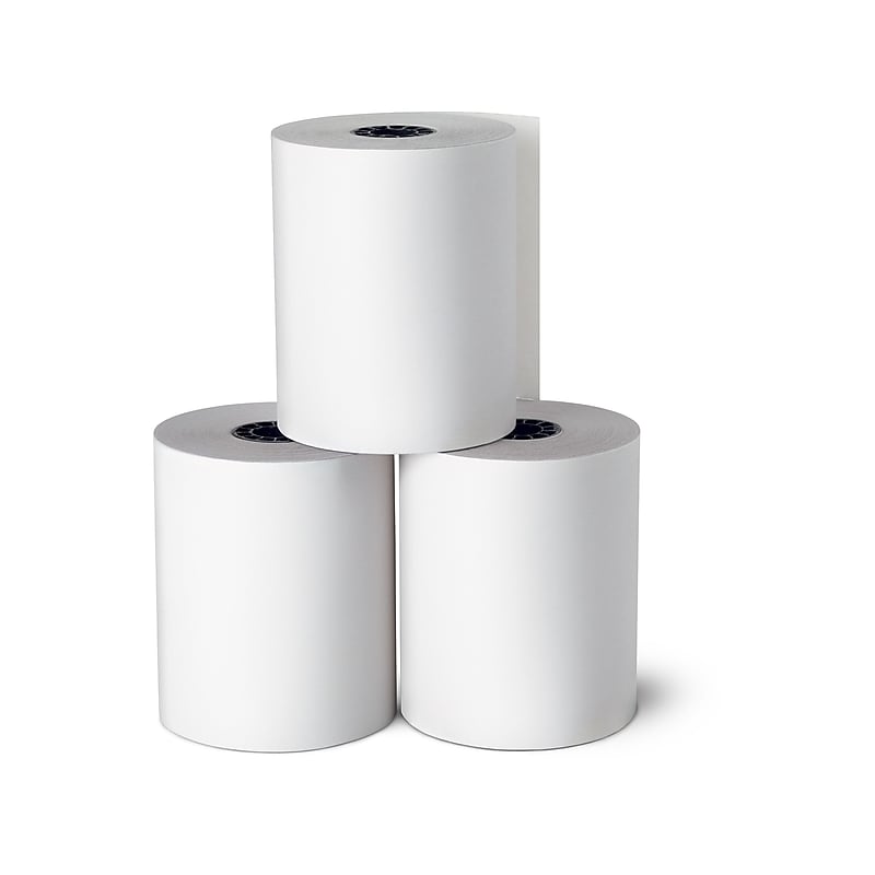 Staples Cash Register/POS Rolls, 3" x 140', BPA Free,  50/Carton (28390/491917) image 1