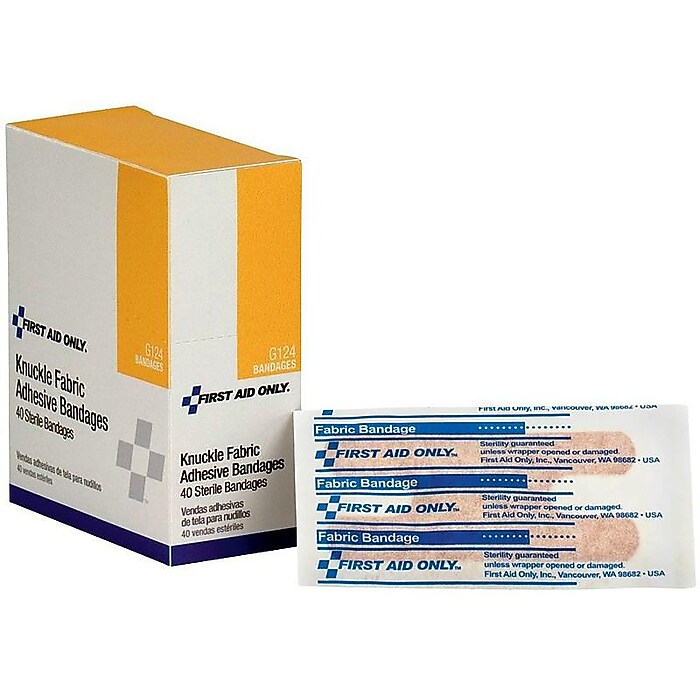 First Aid Only Knuckle Fabric Bandages, 2.5
