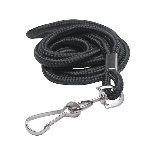 Staples® Lanyards for IDBadge Holders, Black, 12/Pack at Staples