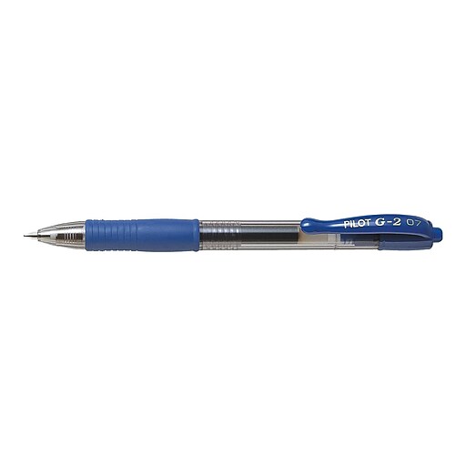 Pilot G2 Retractable Gel Pens, Fine Point, Blue Ink, 5 Pack (31299) at Staples
