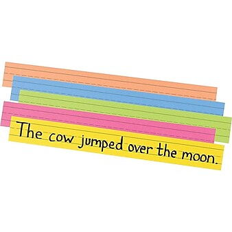 Pacon Sentence & Learning Strips, 3" x 24", Super-Bright Assorted Colors, 100/Pack (1733)
