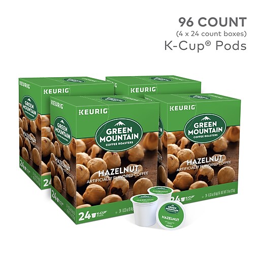 Green Mountain Hazelnut Coffee, Keurig® KCup® Pods, Light Roast, 96