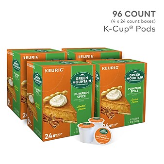Green Mountain Pumpkin Spice Coffee, Keurig® K-Cup® Pod, Light Roast, 96/Carton (6758)