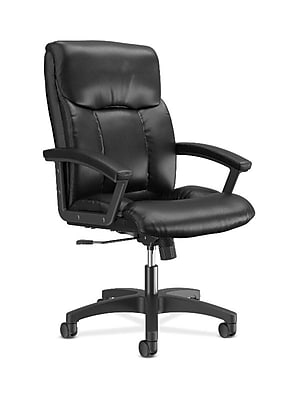 HON Ergonomic SofThread Leather Swivel Executive Chair, Black (BSXVL151SB11) Simolary simolary.com