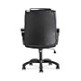 Sadie Mid-Back Executive Chair, Fixed Padded Arms, Black Leather (BSXVST305)~#|#~sp40351826_sc7