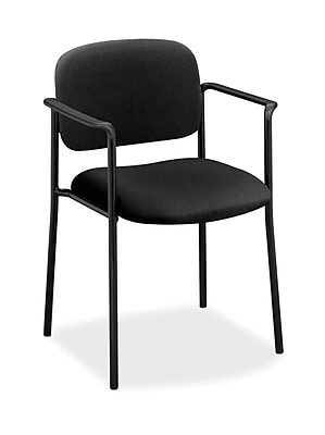 HON Scatter Fabric Stacking Guest Chair, Fixed Arms, Black (BSXVL616VA10) Simolary simolary.com