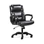 Sadie Mid-Back Executive Chair, Fixed Padded Arms, Black Leather (BSXVST305)~#|#~sp40351915_sc7