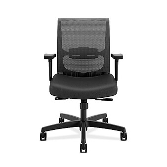 HON Convergence Vinyl Task Chair, Adjustable Arms, Black (HONCMY1AUR10S)