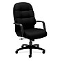 HON Pillow-Soft Executive High-Back Chair, Center-Tilt, Fixed Arms, Black Fabric~#|#~sp40352235_sc7