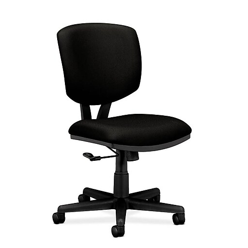 HON Volt Fabric Computer and Desk Office Chair, Armless, Black