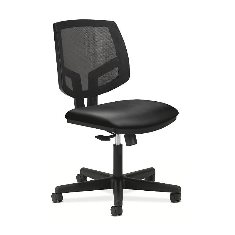HON Volt Mesh Back Leather Computer and Desk Chair, Black (H5711.SB11.T) image 1