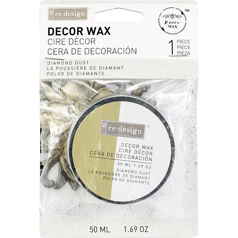 Prima Marketing Prima Re-Design Wax Paste, Diamond Dust (White Gold), 50ml (WAX633-455) image 1