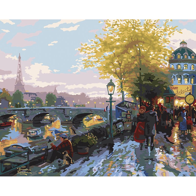 Plaid Craft Paris Eiffel Tower Paint By Number Kit, 16" x 20" (PBN1620-31644) image 1
