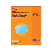 Staples Laser/Inkjet Shipping Labels, 0.5"W x 1.75"L, White, 80 Labels/Sheet, 100 Sheets/Pack (18056/SIWO090)