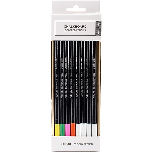 Shop Staples for U Brands Chalkboard Colored Pencil, Assorted Colors, 6 Pencils per Pack (086U0624)