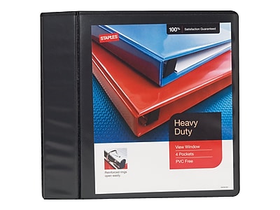 Staples 2" 3-Ring Non-View Binder, D-Ring, Black (26417-CC - Foto 6
