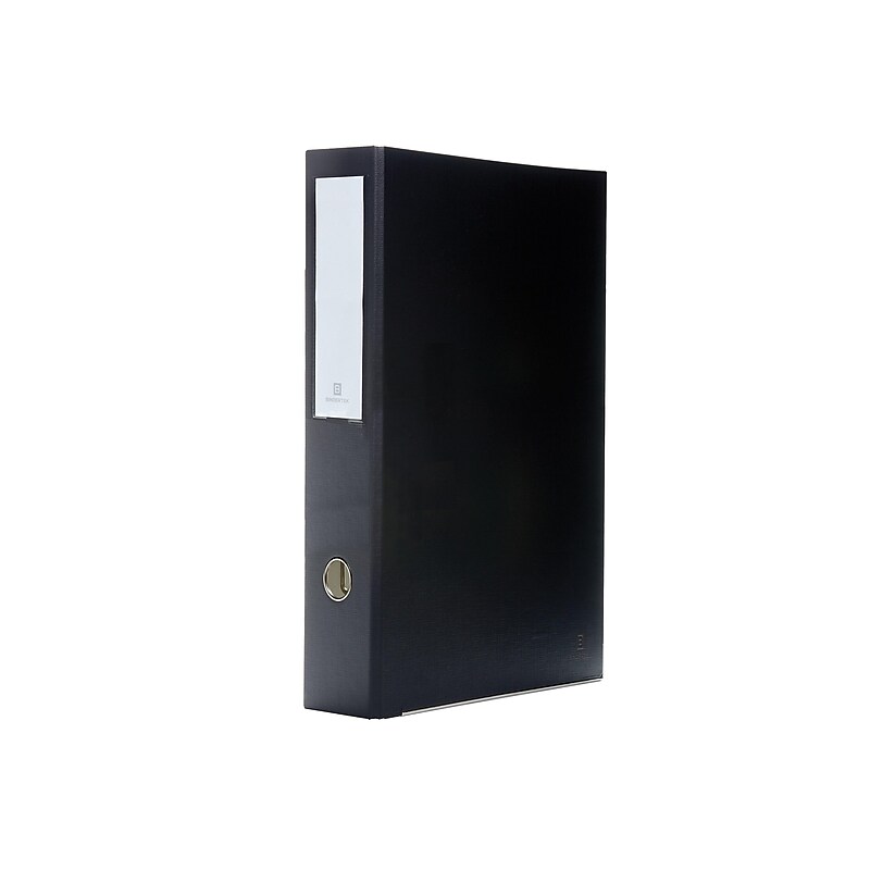 Bindertek One Touch 2" 3-Ring Non-View Binder, D-Ring, Black (3LGLSLIMN-BK) image 1