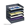 Safco 5-Compartments Steel File Organizer, Black (3127BL)