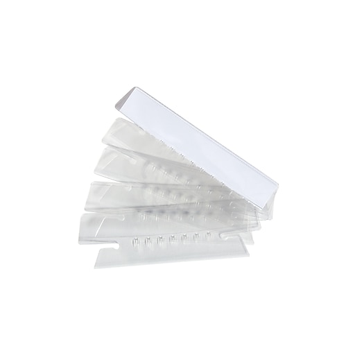 Staples Plastic Tabs, 31/2" x 5/8", Clear, 25/Pack (117945/43T CLE) at