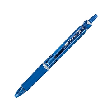 Pilot Acroball Colors Advanced Ink Retractable Ballpoint Pens, Medium Point, Blue Ink, Dozen (31811)