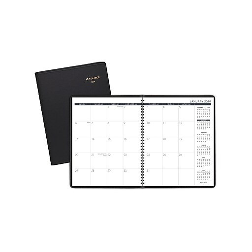 2019 At A Glance 11h X 888w Planner Black 702600519 - 