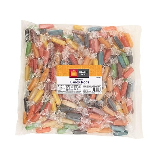 Snack Jar Candy Rods Hard Candy, Assorted, 42.5 Oz. (YPR23913) at Staples