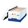 Bankers Box Medium-Duty Corrugated File Storage Boxes, Lift-Off Lid, Letter Size, White/Blue, 20/Carton (0070110)~#|#~sp40797785_sc7