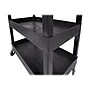Luxor 3-Shelf Plastic/Poly Mobile Utility Cart with Swivel Wheels, Black (EC111-B)~#|#~sp40797826_sc7