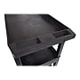 Luxor 3-Shelf Plastic/Poly Mobile Utility Cart with Swivel Wheels, Black (EC111-B)~#|#~sp40797829_sc7