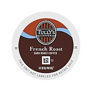 Tully's French Roast Coffee, Keurig® K-Cup® Pods, Dark Roast, 96/Carton (700285)
