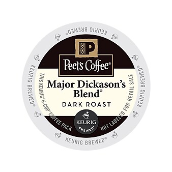 Peet's Coffee Major Dickason's Blend, Keurig K-Cup Pods, Dark Roast, 88/Carton (65470)