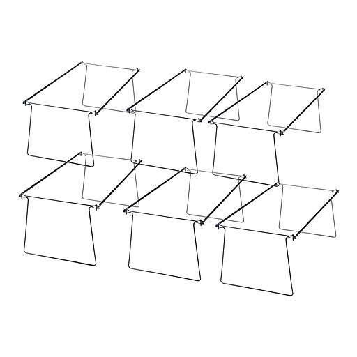 Officemate Adjustable Hanging Folder Frames, Legal Size, Silver, 6/Box