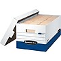 Bankers Box Presto Heavy-Duty Instant Assembly File Storage Boxes, Lift-Off Lid, Letter Size, White/Blue, 12/Carton (0063101)~#|#~sp40798108_sc7