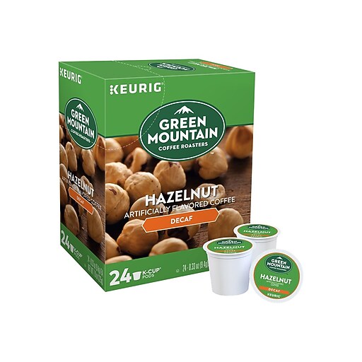Keurig® KCup® Green Mountain® Hazelnut Decaf Coffee, Decaffeinated, 24