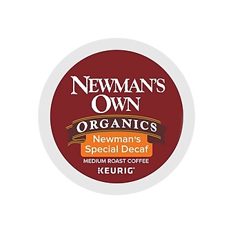 Newman's Own Organics Special Decaf Coffee, Keurig K-Cup Pods, Medium Roast, 24/Box (4050)