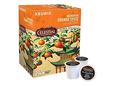Celestial Seasonings Mandarin Orange Spice Herbal Tea, K-Cup Portion Pack for Keurig Brewers, 96 Count