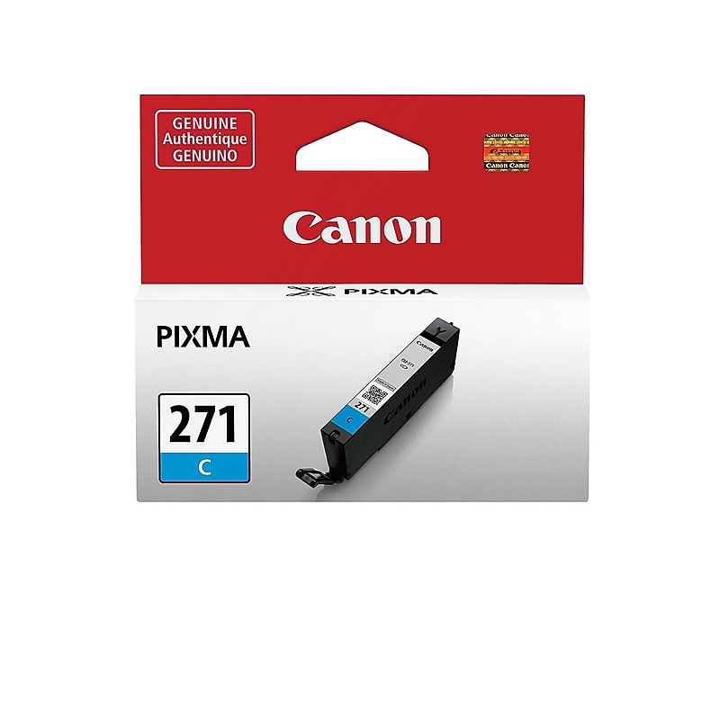 Canon 271 Cyan Standard Yield Ink Cartridge (0391C001) image 1