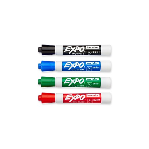 Shop Staples for Expo® Low Odor Bullet Tip DryErase Markers, Assorted
